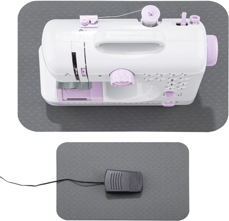 Udefineit 2PCS Sewing Machine Mats, Non Slip & Reduce Vibrations Movements Sewing Machine Muffling Mat Pedal Mat, Sewing Machine and Sergers Accessory, 2 Sizes Stay in Place Machine Pads - Gray - Image 2